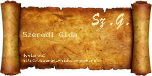 Szeredi Gida névjegykártya